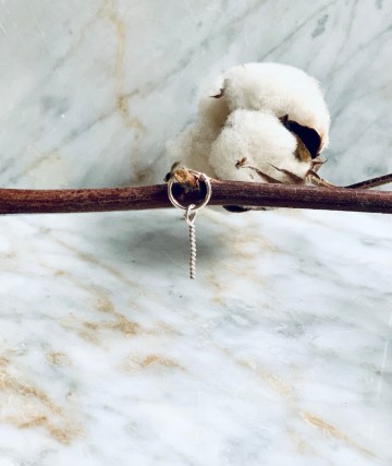 Bingin silver twisted earring