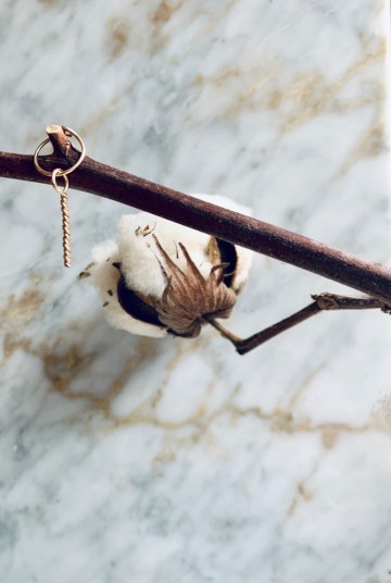 Bingin gold twisted earring