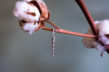 Unawatuna silver statement earring sea urchin