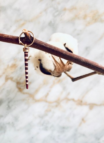 Unawatuna gold statement earring sea urchin